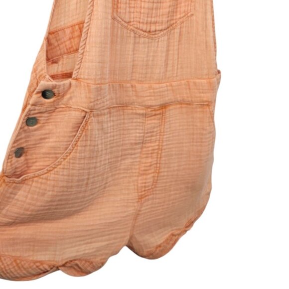 Anthropologie Pilcro Gauze Micro Overalls, Orange, Romper, Jumpsuit, Size 14 - Picture 11 of 14